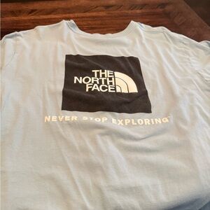 The North Face Sky Blue Tee with Logo